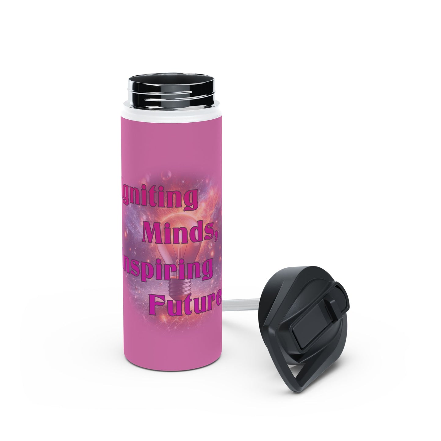 Igniting Minds Stainless Steel Water Bottle, Standard Lid