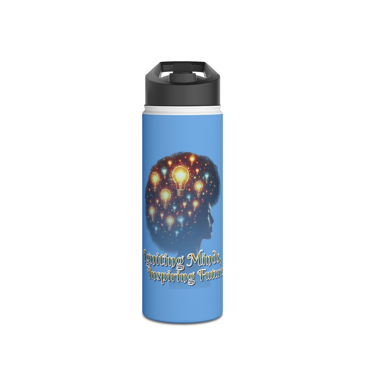 Igniting Minds Stainless Steel Water Bottle, Standard Lid