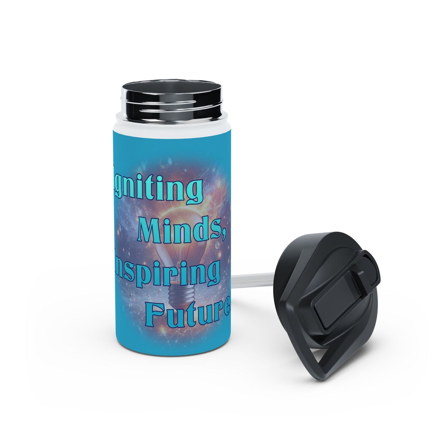 Igniting Minds Stainless Steel Water Bottle, Standard Lid