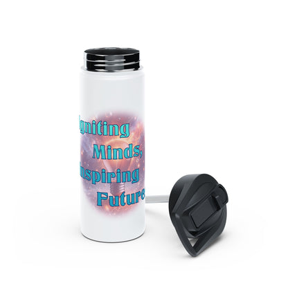 Igniting Minds Stainless Steel Water Bottle, Standard Lid