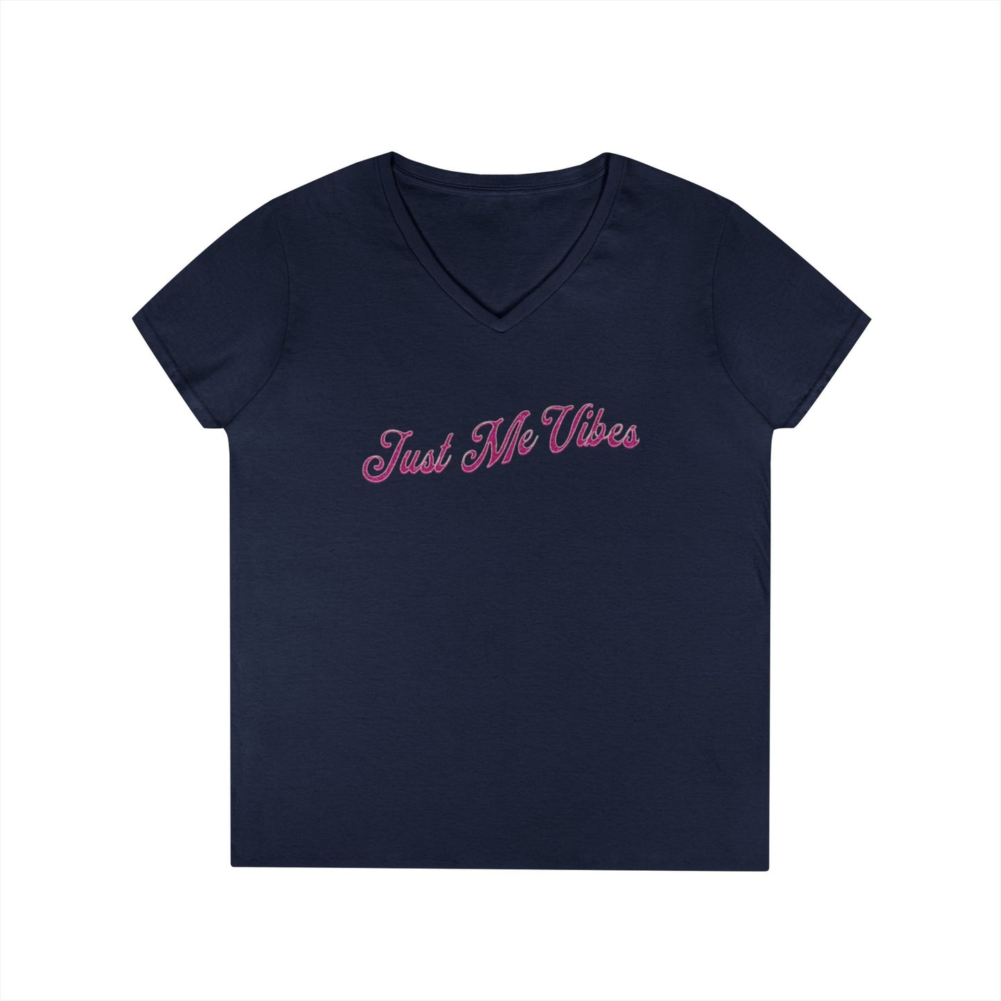 Just Me Vibes Valentine Ladies V-Neck Tee