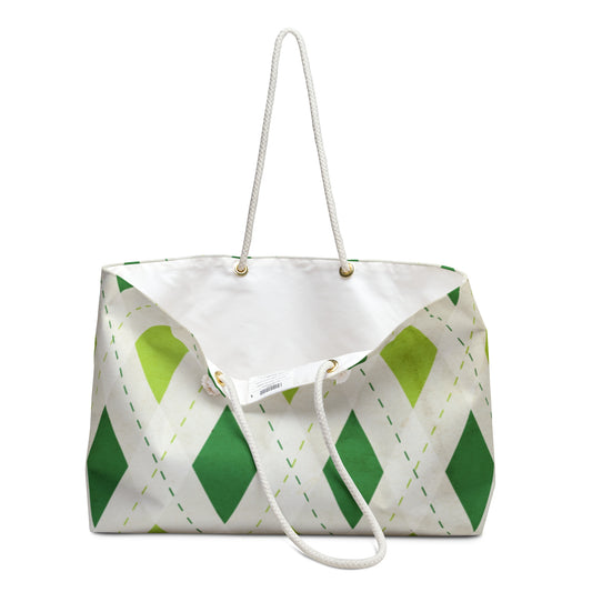 Weekender Bag St Patricks Green Diamonds