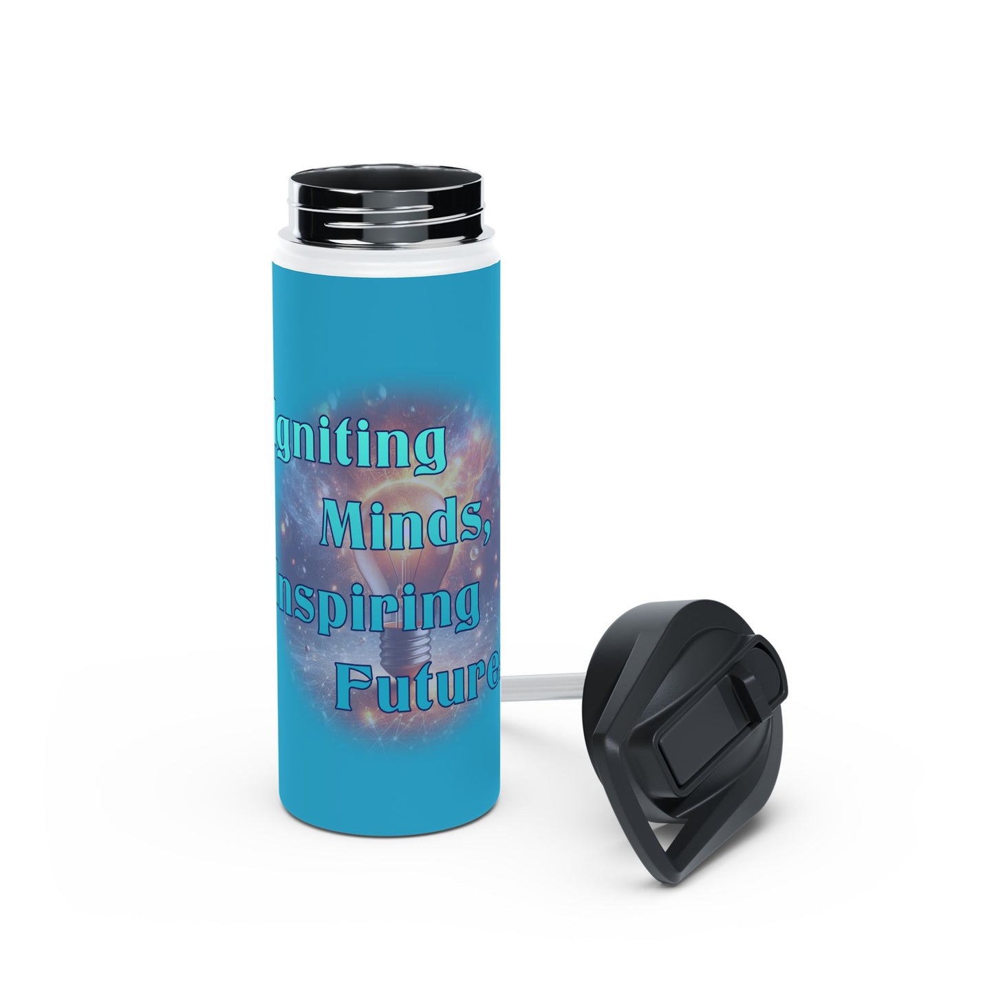 Igniting Minds Stainless Steel Water Bottle, Standard Lid