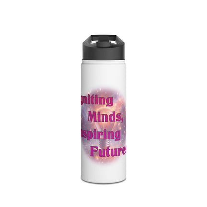 Igniting Minds Stainless Steel Water Bottle, Standard Lid