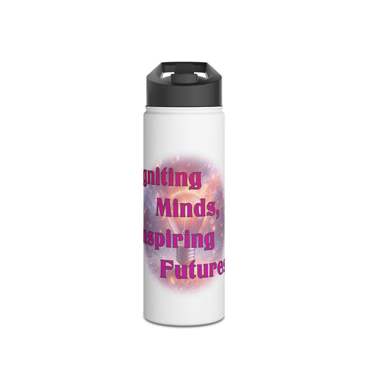 Igniting Minds Stainless Steel Water Bottle, Standard Lid