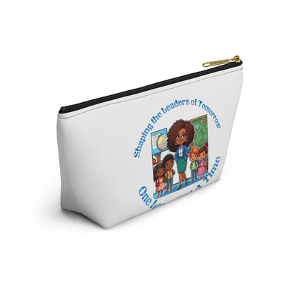 Shaping the Leaders of Tomorrow White Accessory Pouch w T-bottom