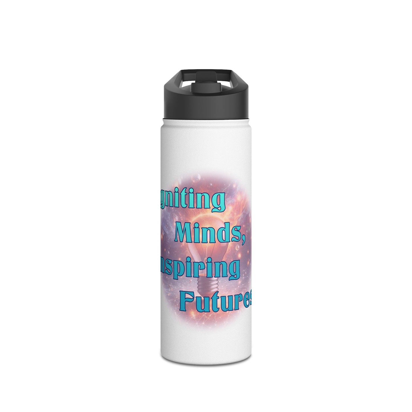 Igniting Minds Stainless Steel Water Bottle, Standard Lid