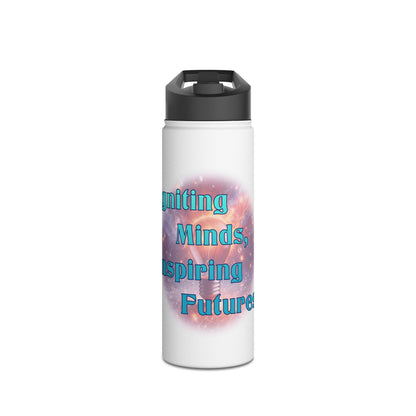 Igniting Minds Stainless Steel Water Bottle, Standard Lid