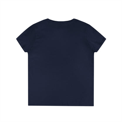 Riding Solo Valentine Ladies V-Neck Tee
