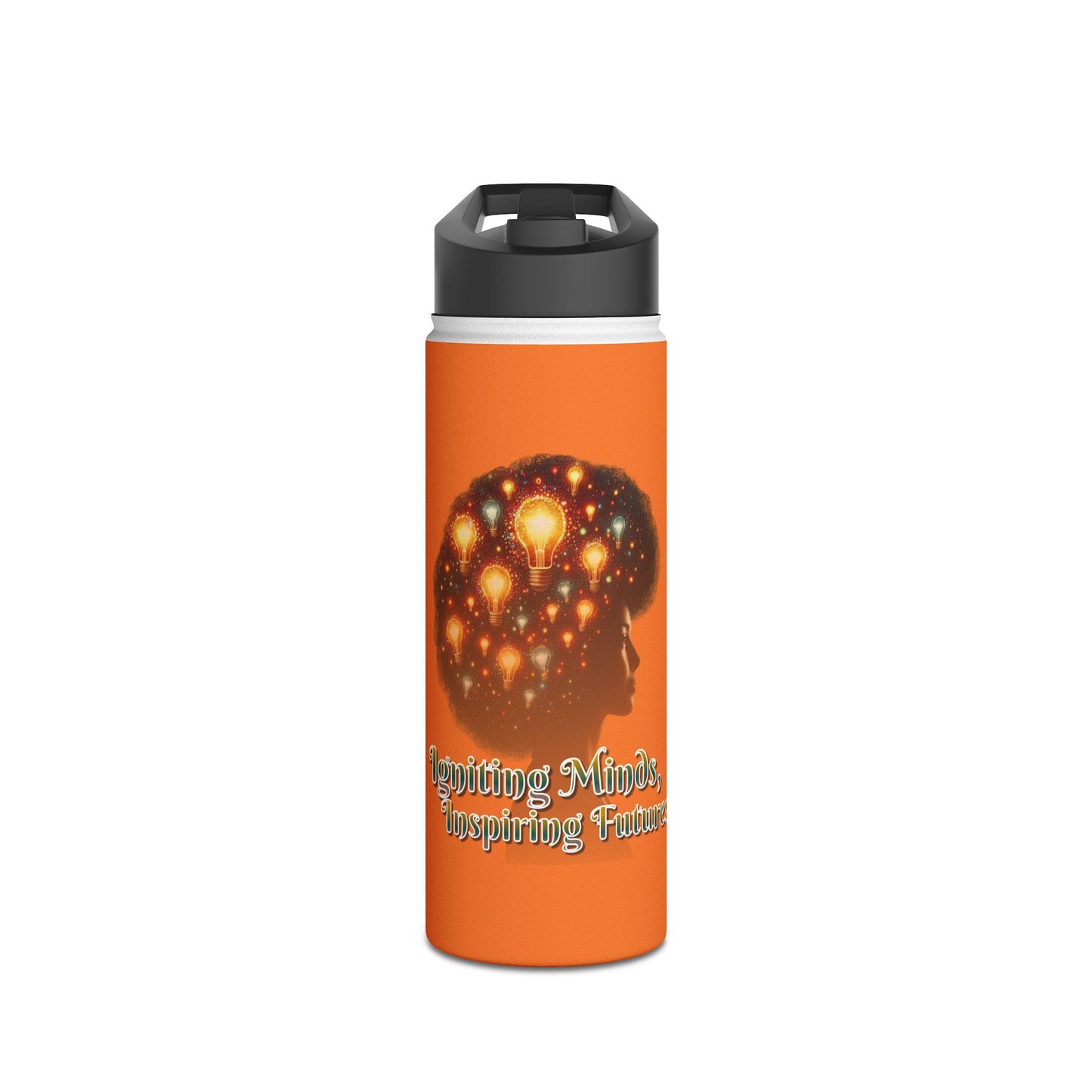 Igniting Minds Stainless Steel Water Bottle, Standard Lid