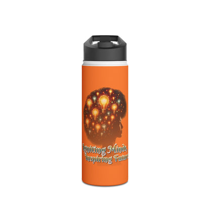 Igniting Minds Stainless Steel Water Bottle, Standard Lid