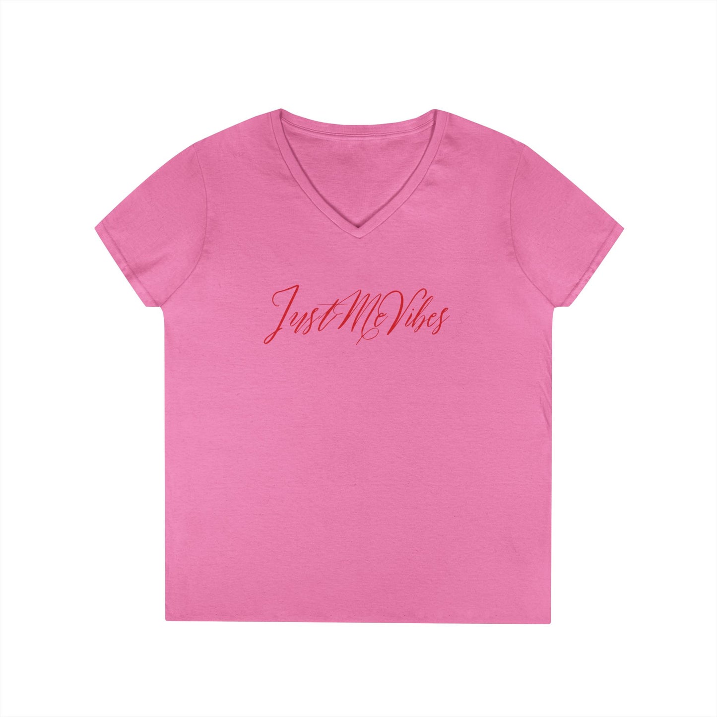 Just Me Vibes Valentine Ladies V-Neck Tee