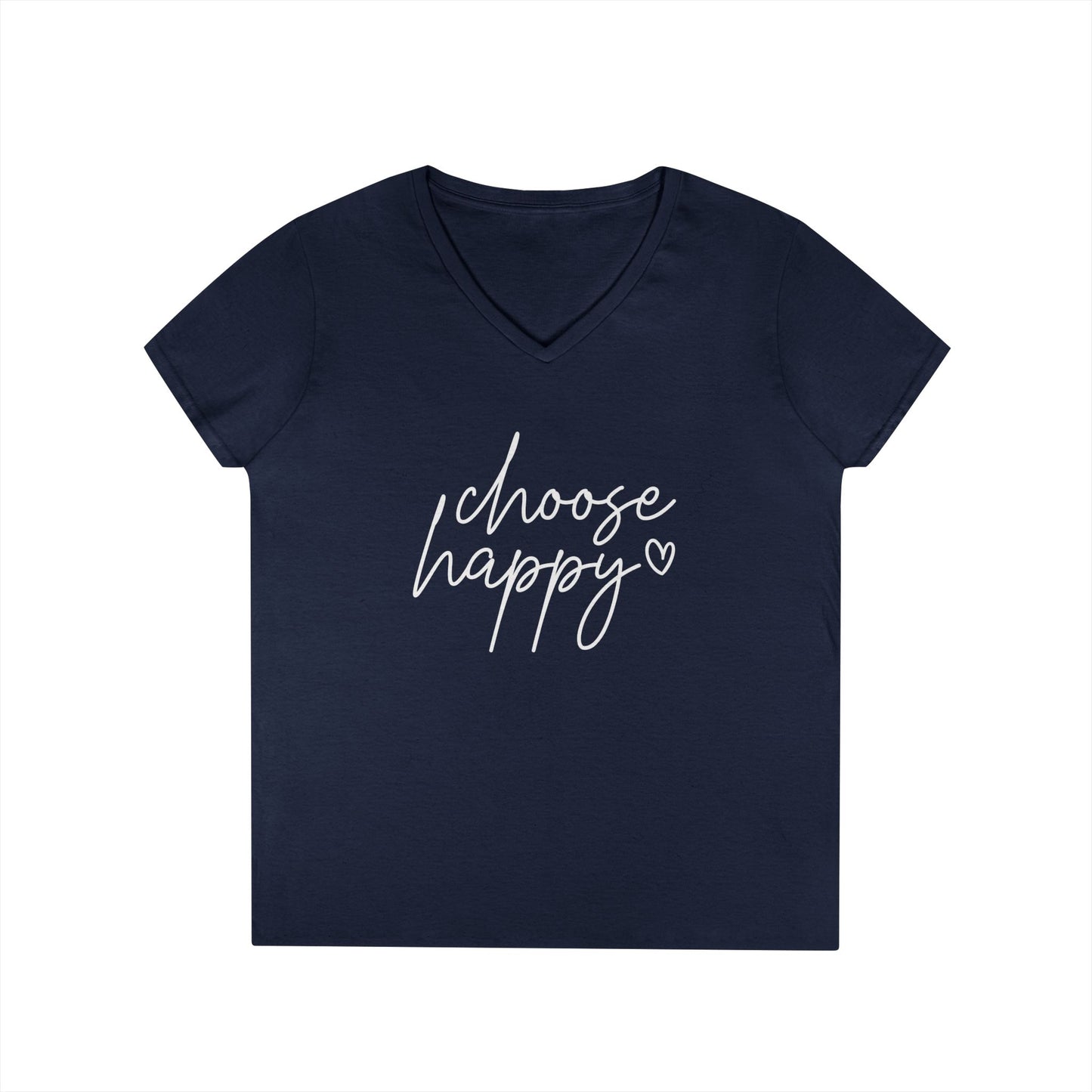 Choose Happy Ladies' V-Neck T-Shirt