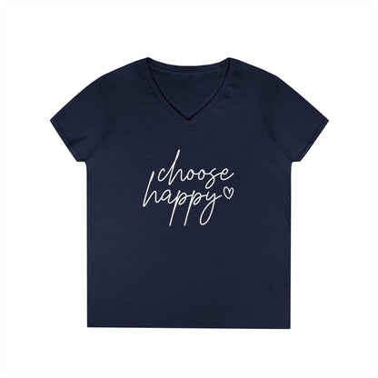 Choose Happy Ladies' V-Neck T-Shirt