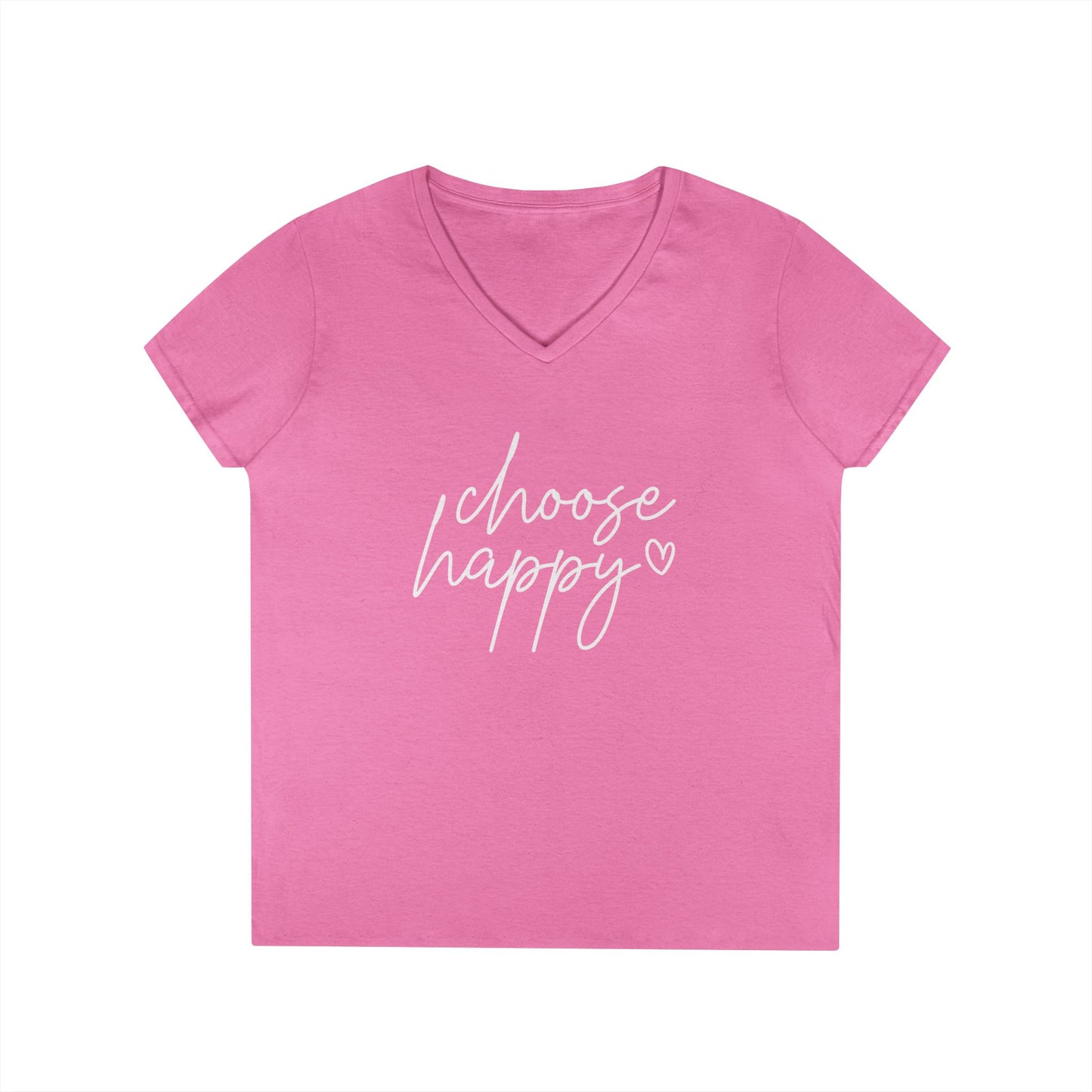 Choose Happy Ladies' V-Neck T-Shirt