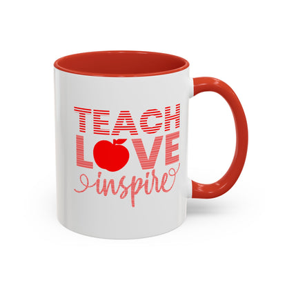 Teach Love Inspire Accent Coffee Mug