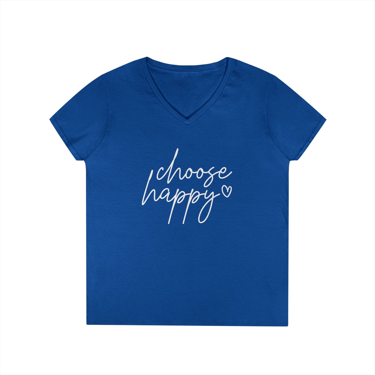 Choose Happy Ladies' V-Neck T-Shirt