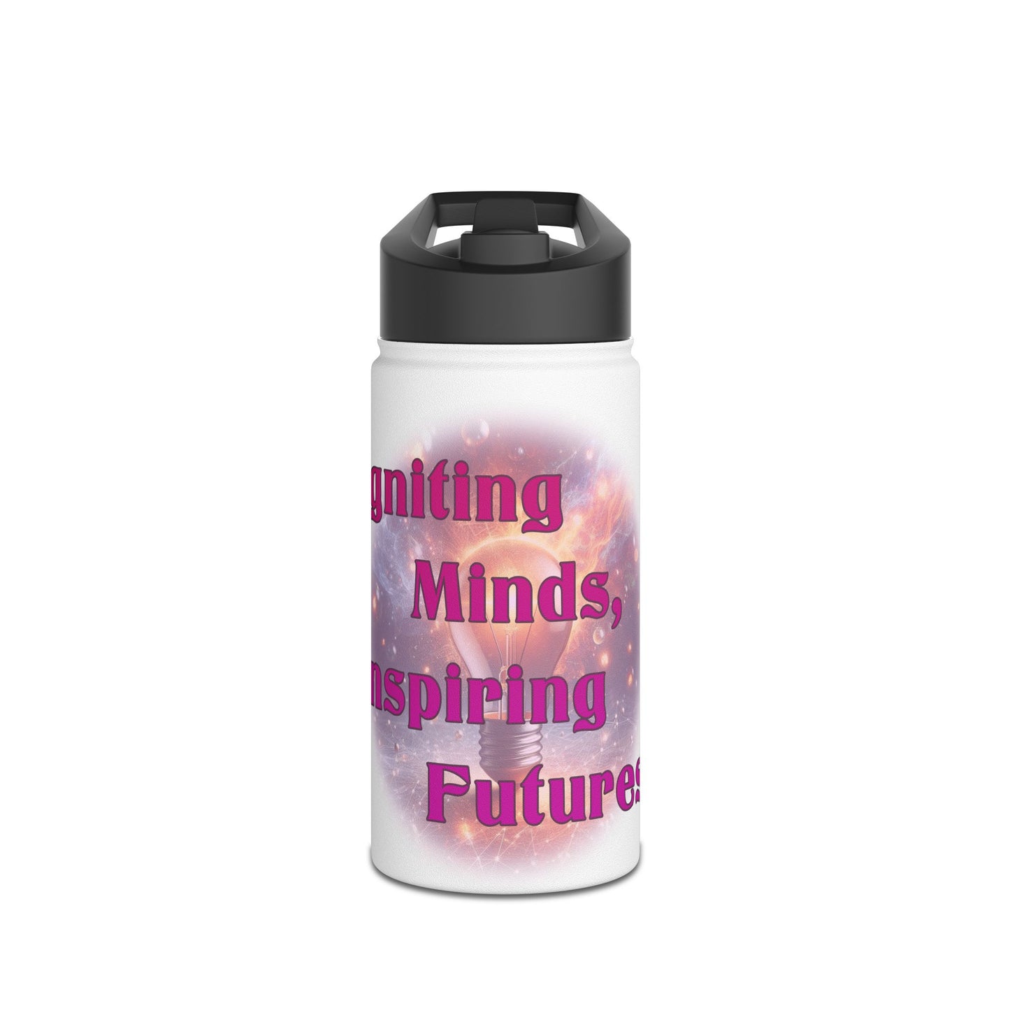 Igniting Minds Stainless Steel Water Bottle, Standard Lid