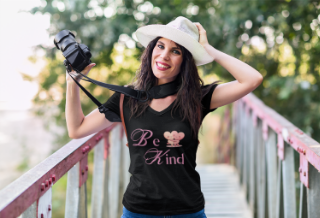 Be Kind Valentine's Ladies' V-Neck T-Shirt