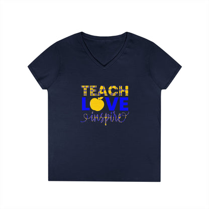 Teach Love Inspire Ladies' V-Neck T-Shirt