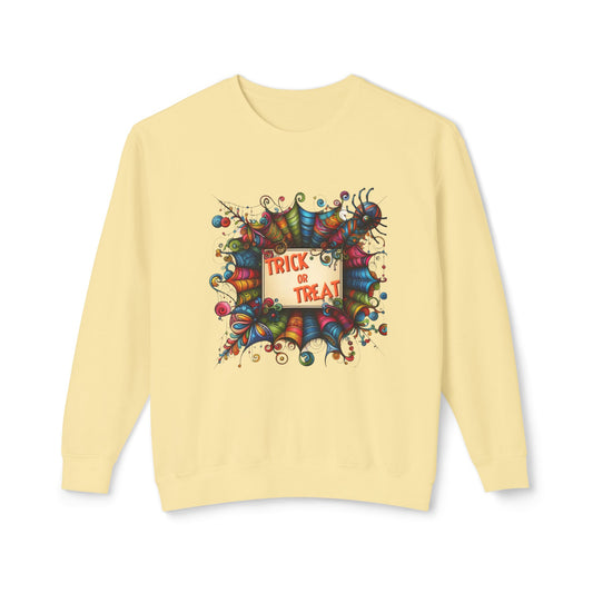 Trick or Treat Unisex Lightweight Crewneck Sweatshirt