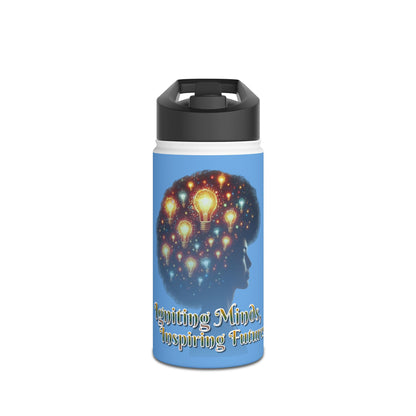 Igniting Minds Stainless Steel Water Bottle, Standard Lid