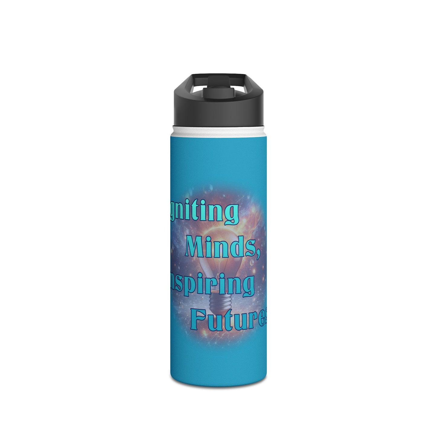 Igniting Minds Stainless Steel Water Bottle, Standard Lid