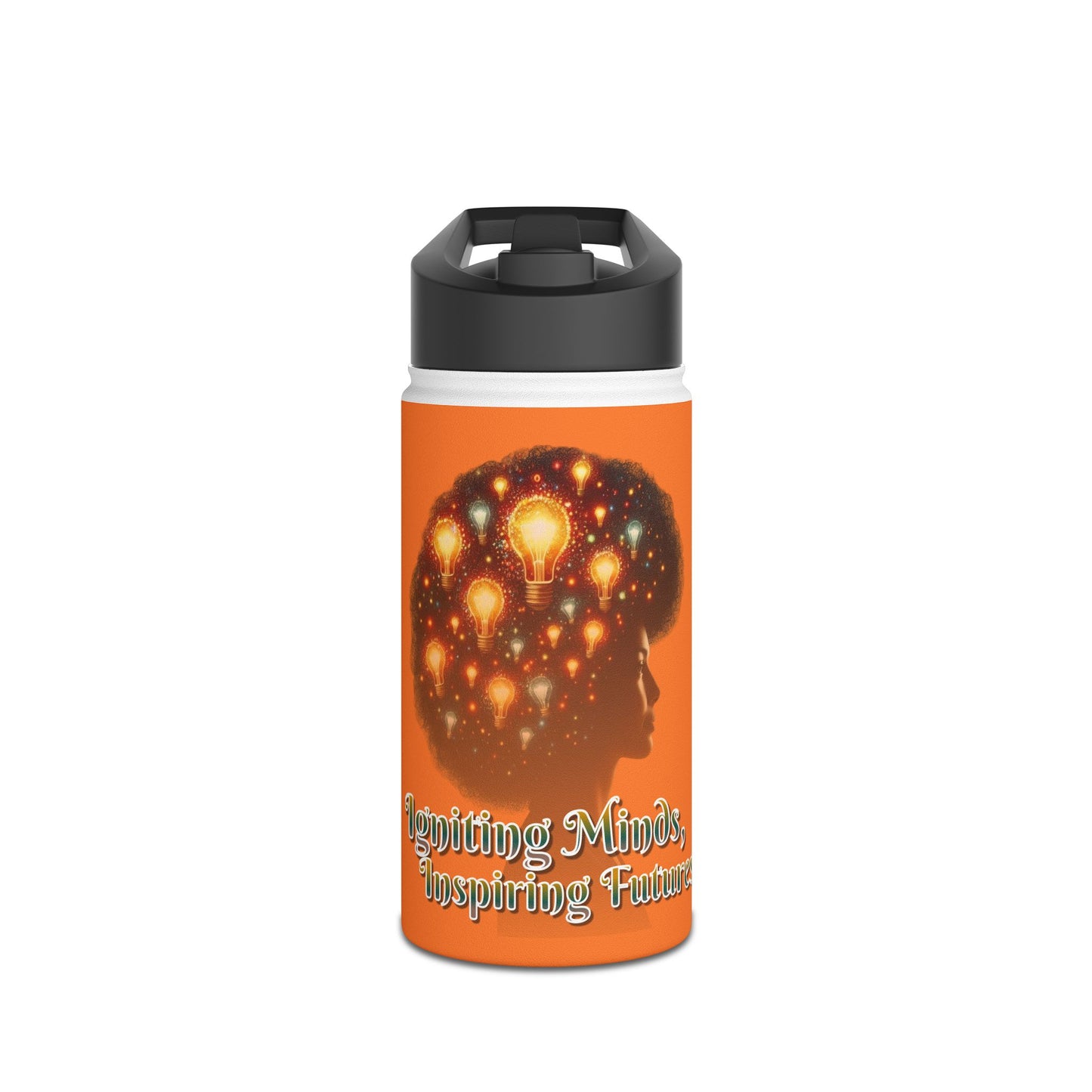 Igniting Minds Stainless Steel Water Bottle, Standard Lid