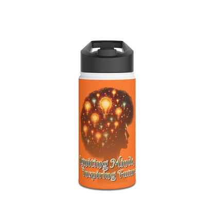 Igniting Minds Stainless Steel Water Bottle, Standard Lid