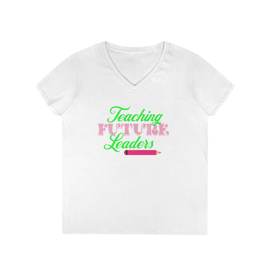 Teaching Future Leaders Ladies' V-Neck T-Shirt