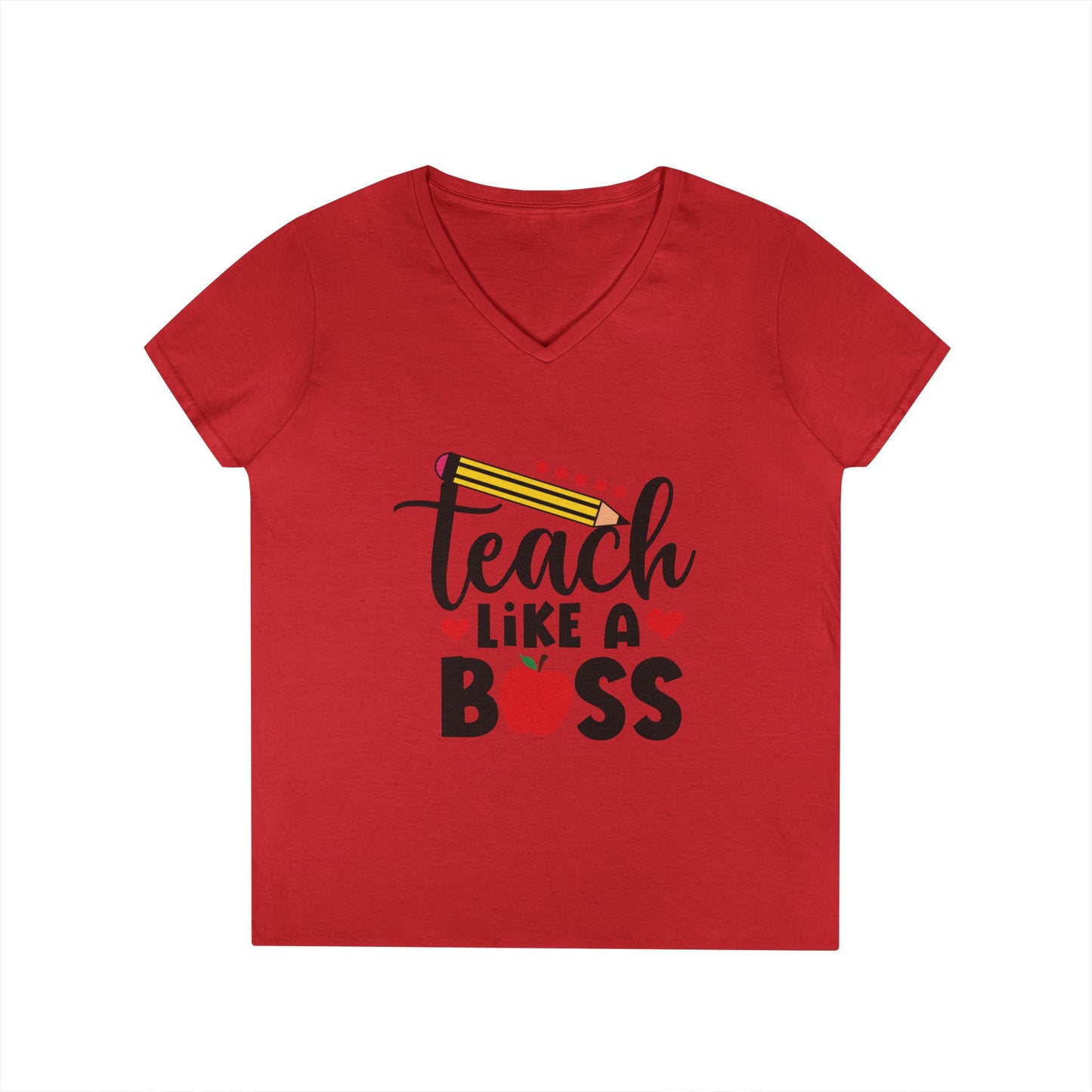 Teach Like A Boss Ladies' V-Neck T-Shirt