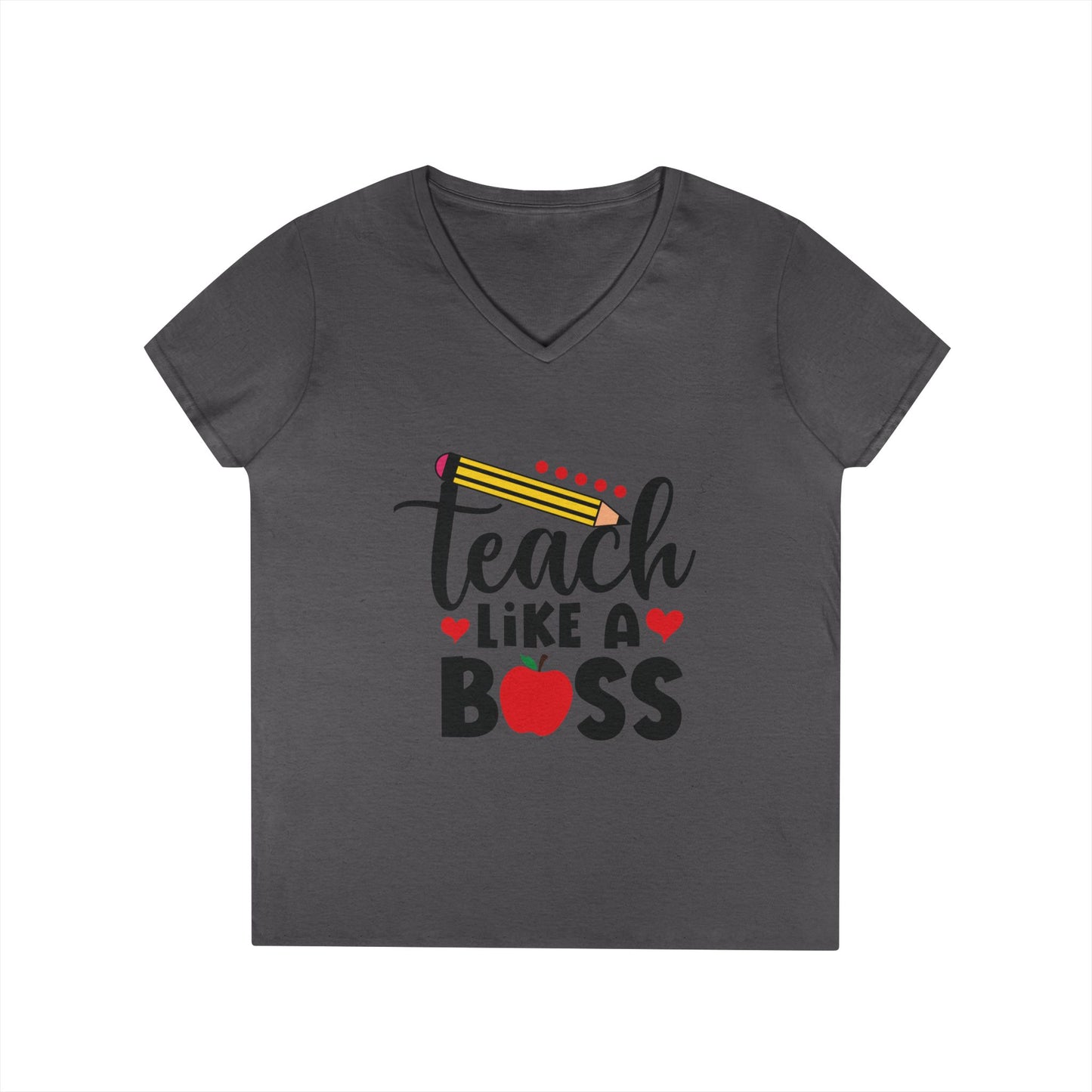 Teach Like A Boss Ladies' V-Neck T-Shirt