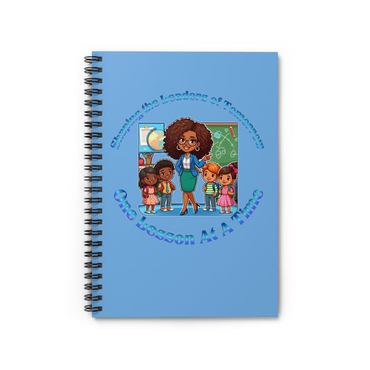 Shaping the Leaders of Tomorrow Blue Spiral Notebook - Ruled Line
