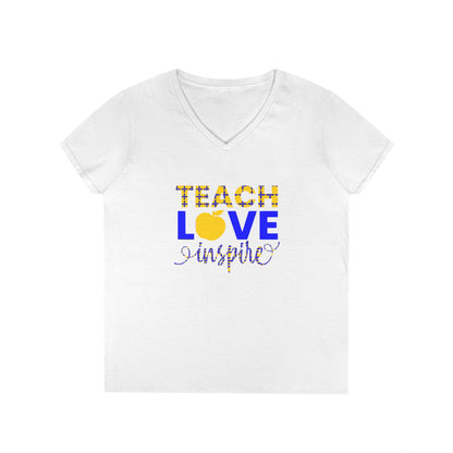 Teach Love Inspire Ladies' V-Neck T-Shirt