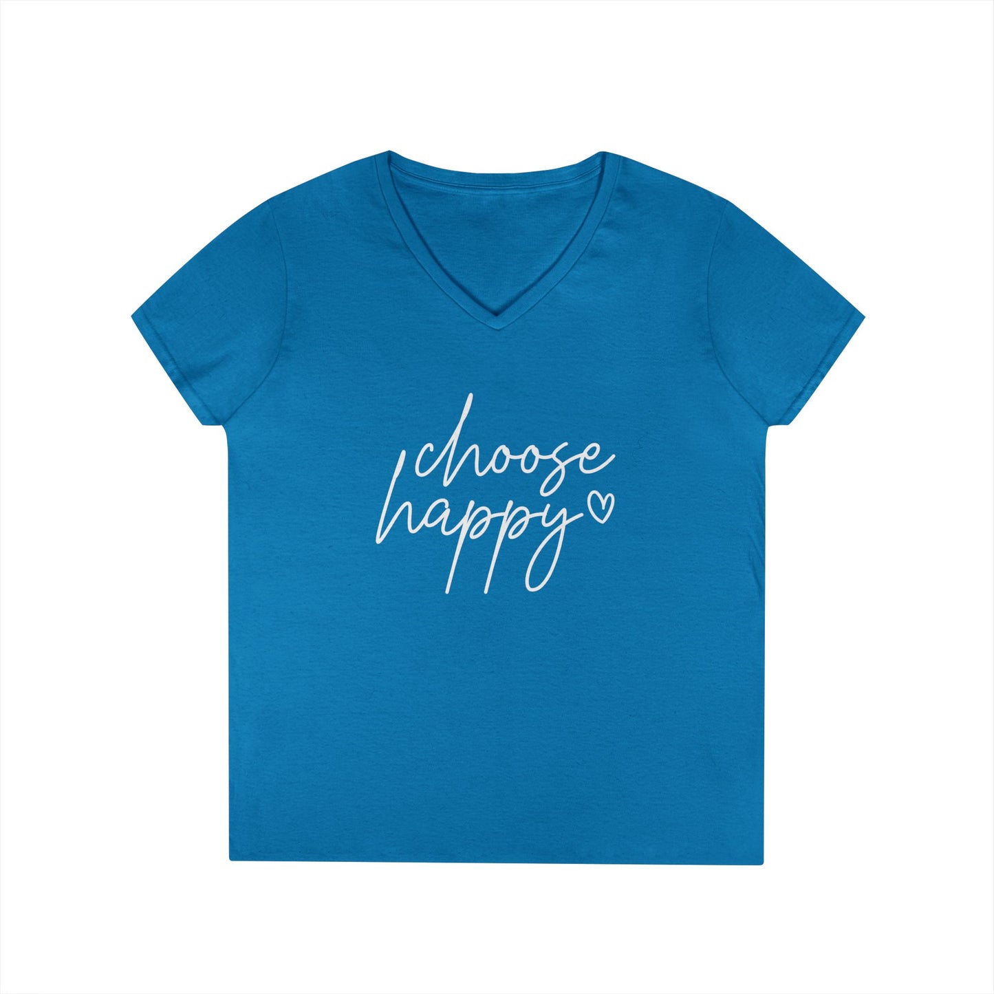 Choose Happy Ladies' V-Neck T-Shirt