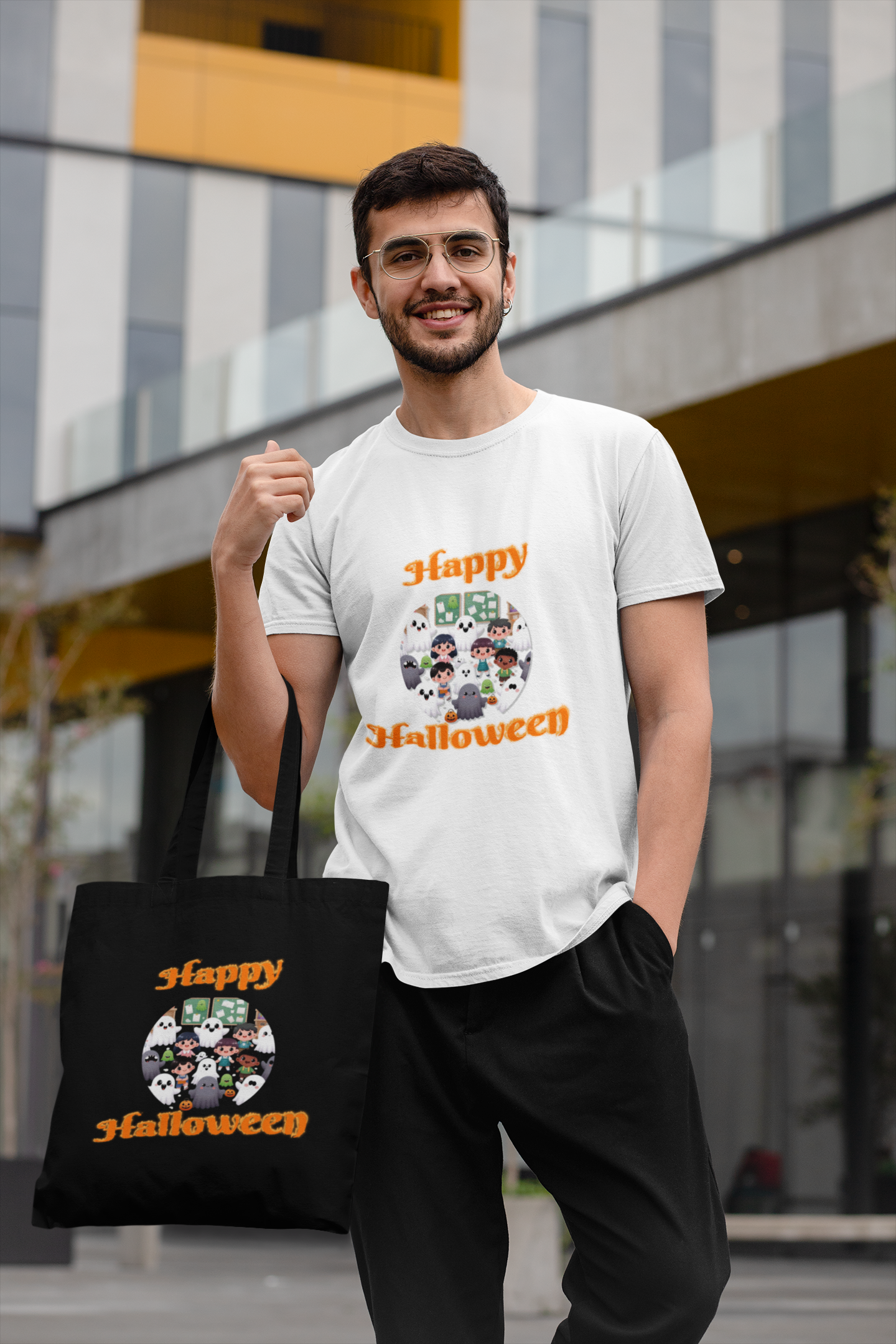 Happy Halloween Unisex Heavy Cotton Tee